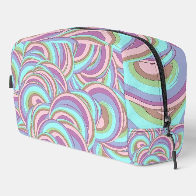 Multicolor Swirls Pattern Toiletry Bag Waschbeutel (Rechte Ecke)