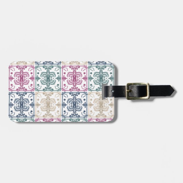 Multicolor Tiles Gepäckanhänger (Vorderseite horizontal)