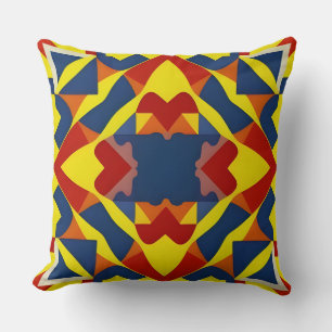 Multicolor-Tribal-Geometrie-Kühnes-Modernes Dekor Kissen