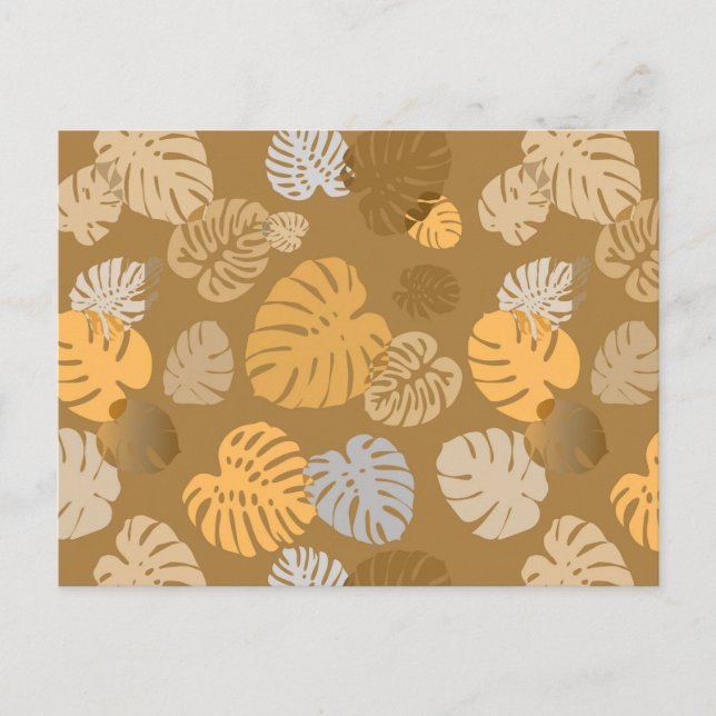 Multicolor Tropical Blätter 6 Postkarte (Vorderseite)