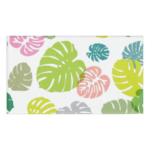 Multicolor Tropical Blätter Namenschild