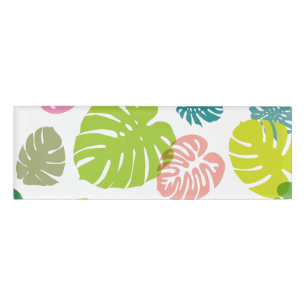 Multicolor Tropical Blätter Namenschild