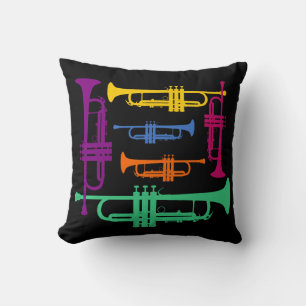 Multicolor Trumpet-Messinginstrument Kissen