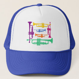 Multicolor Trumpet Music Instrument Baseball Truckerkappe