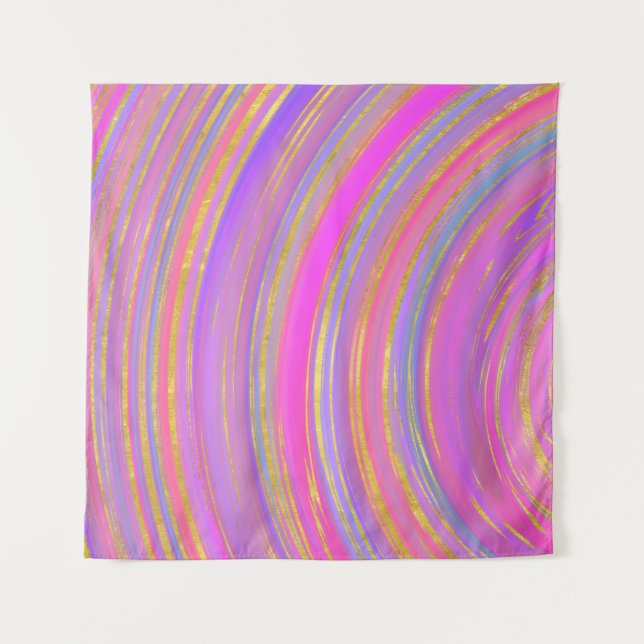 Multicolor und Gold Wandteppich (Vorderseite)