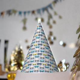 Multicolor Vintage Cars Cartoon Partyhütchen