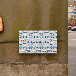 Multicolor Vintage Cars Cartoon Rechteckiger Aufkleber