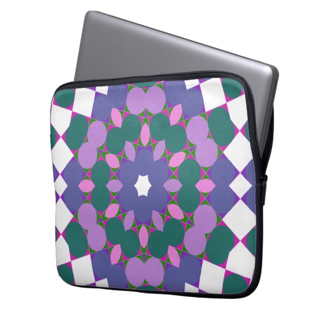 Multicolor-Vintage Laptopschutzhülle (Vorderseite Links)