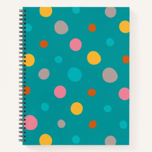 Multicolor-Wasserfarbpunkte 6 Notizbuch