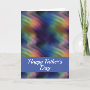 Multicolor Waves Happy Vatertag Card Karte