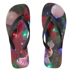 Multicolor Weihnachtsbaum Bunter Urlaub Flip Flops