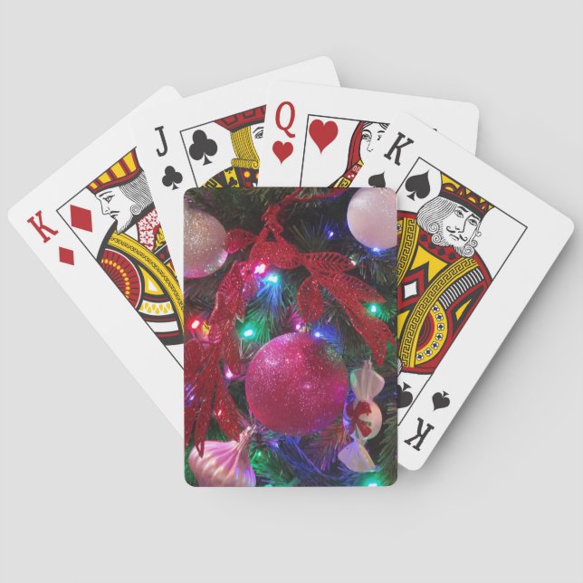 Multicolor Weihnachtsbaum Bunter Urlaub Spielkarten (Rückseite)