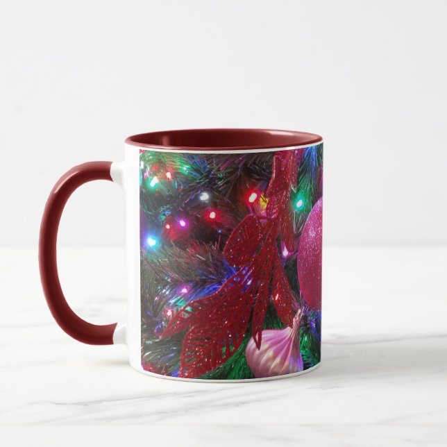 Multicolor Weihnachtsbaum Bunter Urlaub Tasse (Links)