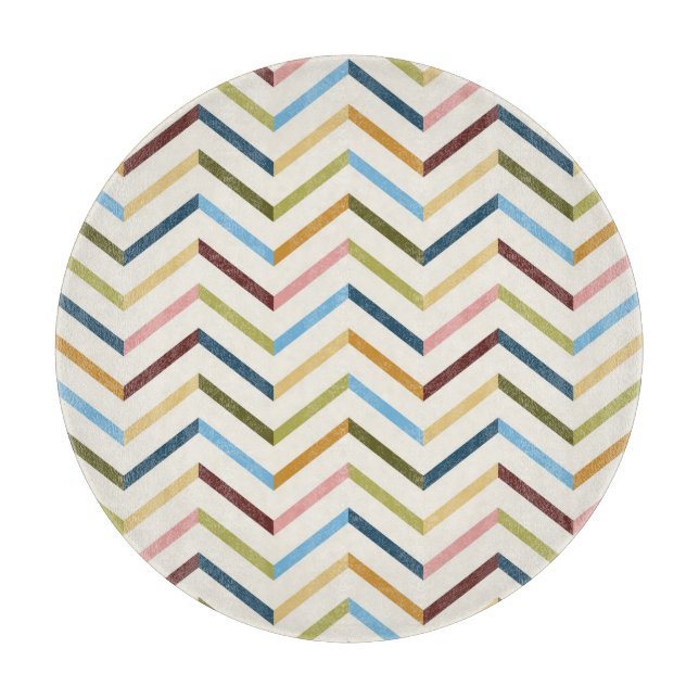MultiColor Zickzack Cutting Board Schneidebrett (Vorderseite)