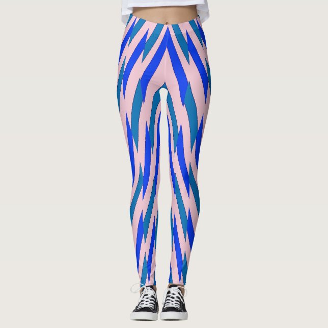Multicolor-Zickzag-Muster "Ratti_Creative_Arts Leg Leggings (Vorderseite)