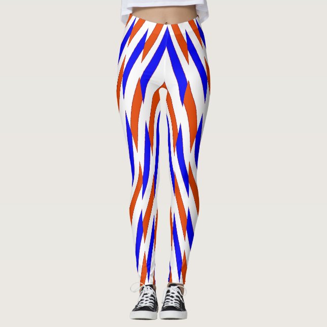 Multicolor-Zickzag-Muster "Ratti_Creative_Arts Leg Leggings (Vorderseite)