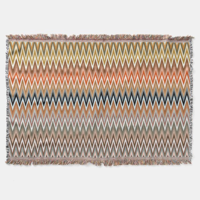 Multicolor Zigzag Muster Decke (Vorderseite)