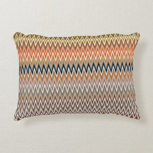 Multicolor Zigzag Muster Dekokissen