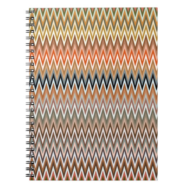 Multicolor Zigzag Muster Notizblock (Vorderseite)