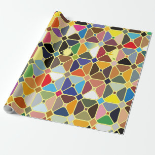 Multicolore geometrische Muster mit Achteckform Geschenkpapier