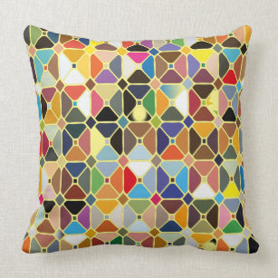 Multicolore geometrische Muster mit Achteckform Kissen
