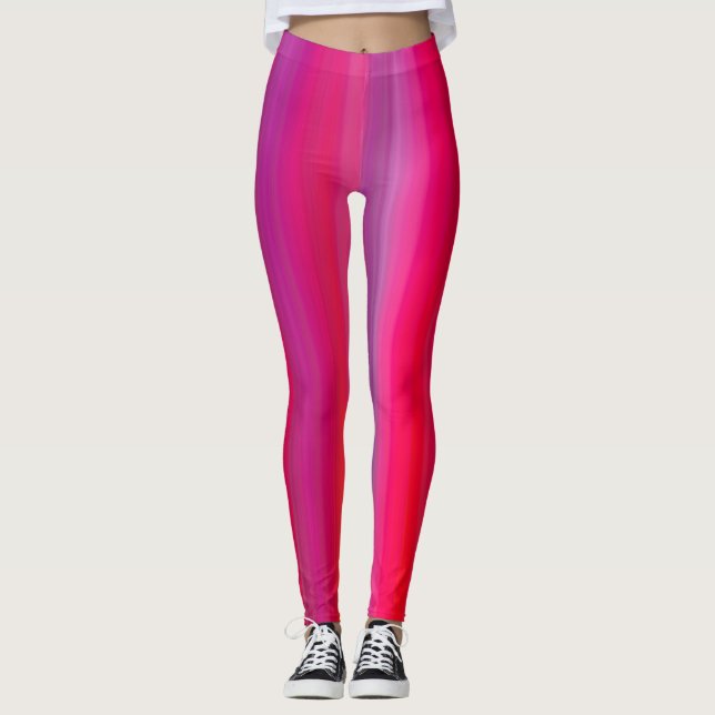 Multicolored abstract linear print leggings (Vorderseite)