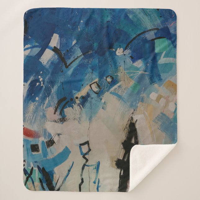 Multicolored abstract wall sherpadecke (Vorderseite)