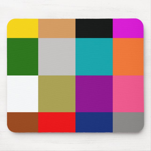 Multicolored Bold Color Blocks Design  Mousepad (Vorne)