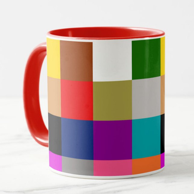 Multicolored Bold Color Blocks Design  Tasse (Von Creator hochgeladen)