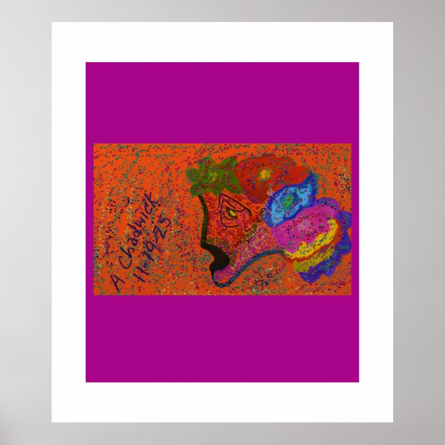 Multicolored Fish Pattern  Poster (Vorne)