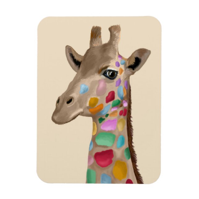 MultiColored Giraffe Magnet (Vertikal)