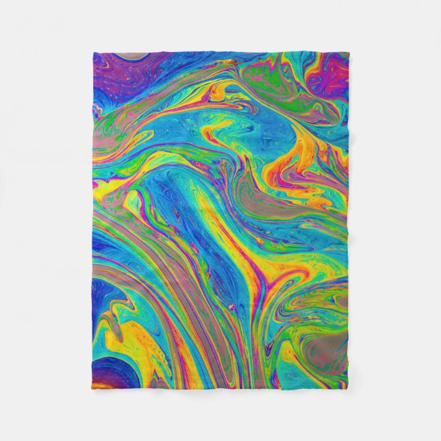 Multicolored painting fleecedecke (Vorderseite)