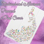 Multicolored Peacock iPad Pro Cover<br><div class="desc">Dieser iPad Cover verfügt über einen abstrakten bunten Pfau. Der Hintergrund ist weiß,  aber Sie können ihn anpassen,  um eine beliebige Farbe zu wählen.</div>