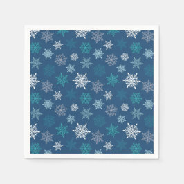 Multicolored snowflake pattern – winter christmas serviette