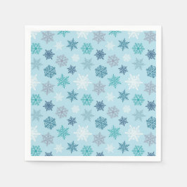 Multicolored snowflake pattern – winter christmas serviette