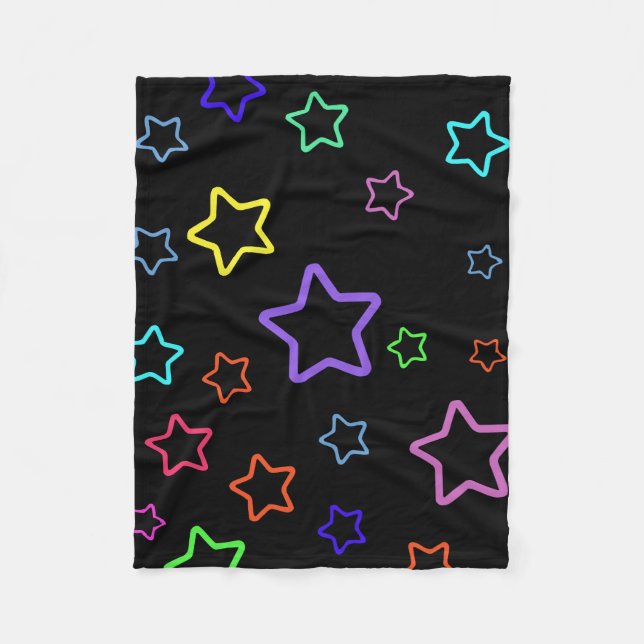 Multicolored Starry Night Fleecedecke (Vorderseite)