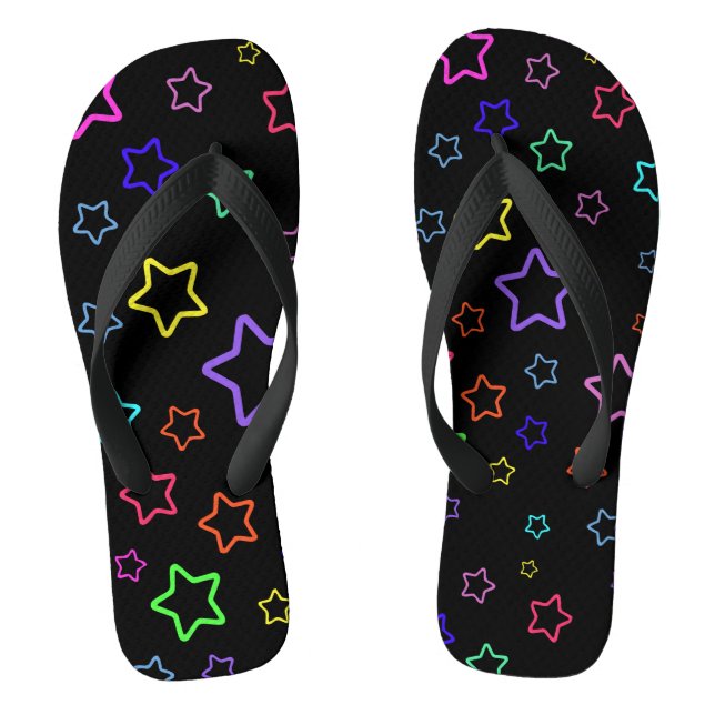 Multicolored Starry Night Flip Flops (Fußbett)
