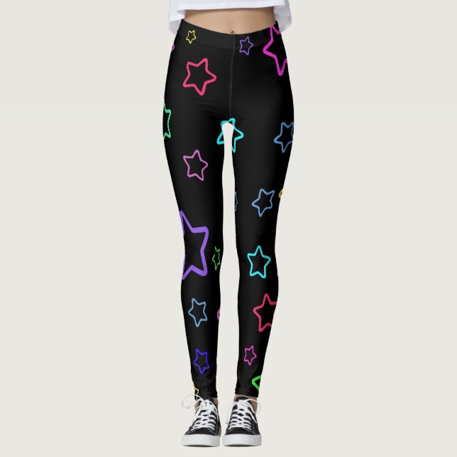 Multicolored Starry Night Leggings (Vorderseite)