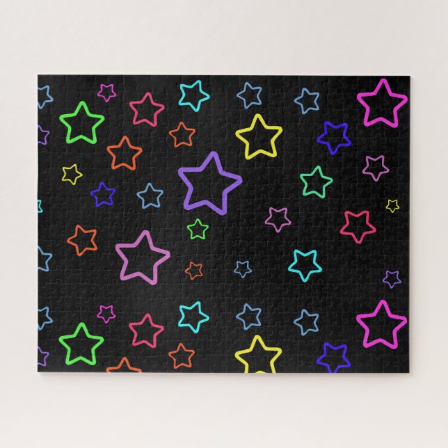 Multicolored Starry Night Puzzle (Horizontal)