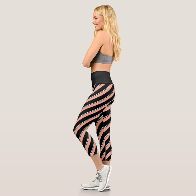Multicolored Stripes Capri Leggings (Links)