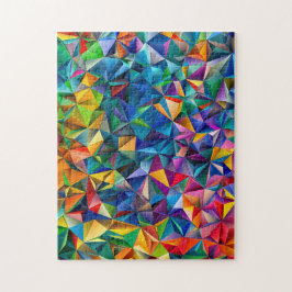 Multicolored triangle shapes  puzzle