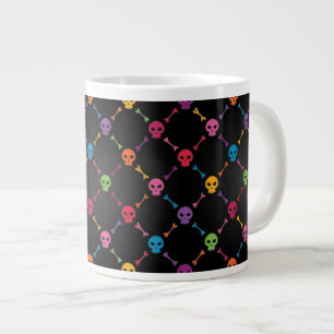 Multicolormuster mit Schädeln Jumbo-Tasse