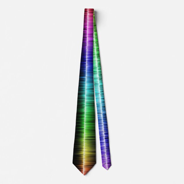 Multicoloured Sound Wave Necktie Krawatte (Vorderseite)