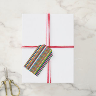 Multicoloured stipe contemporary gift tags  geschenkanhänger