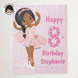 Multicultural Ballerina Happy Birthday Puzzle