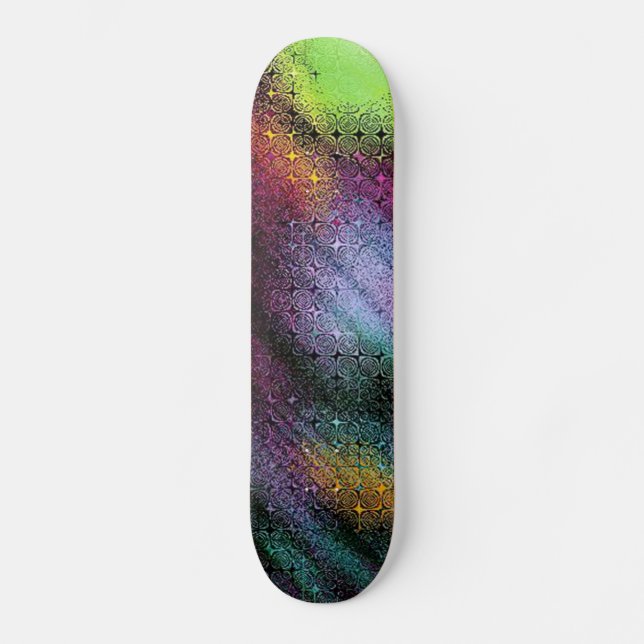 Multifarbendesign psychedelischer Kunst Skateboard (Vorderseite)