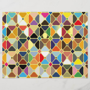 Multifarbige geometrische Muster mit Achteckformen Flyer