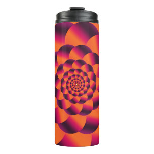 Multifarbiger psychedelischer Hintergrund, funky v Thermosbecher