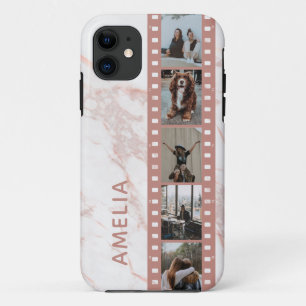 Multifilm Filmstreifen Rosa Marmor Personalisiert Case-Mate iPhone Hülle
