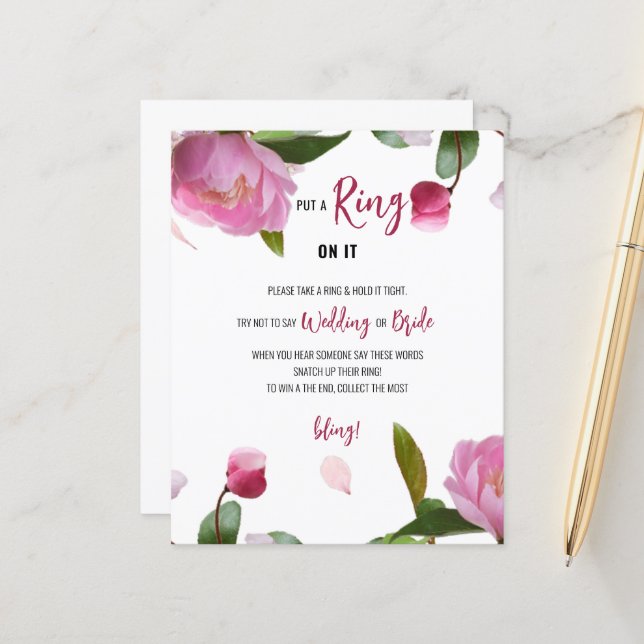 Multiflorales Brautparty (Vorderseite/Rückseite Beispiel)